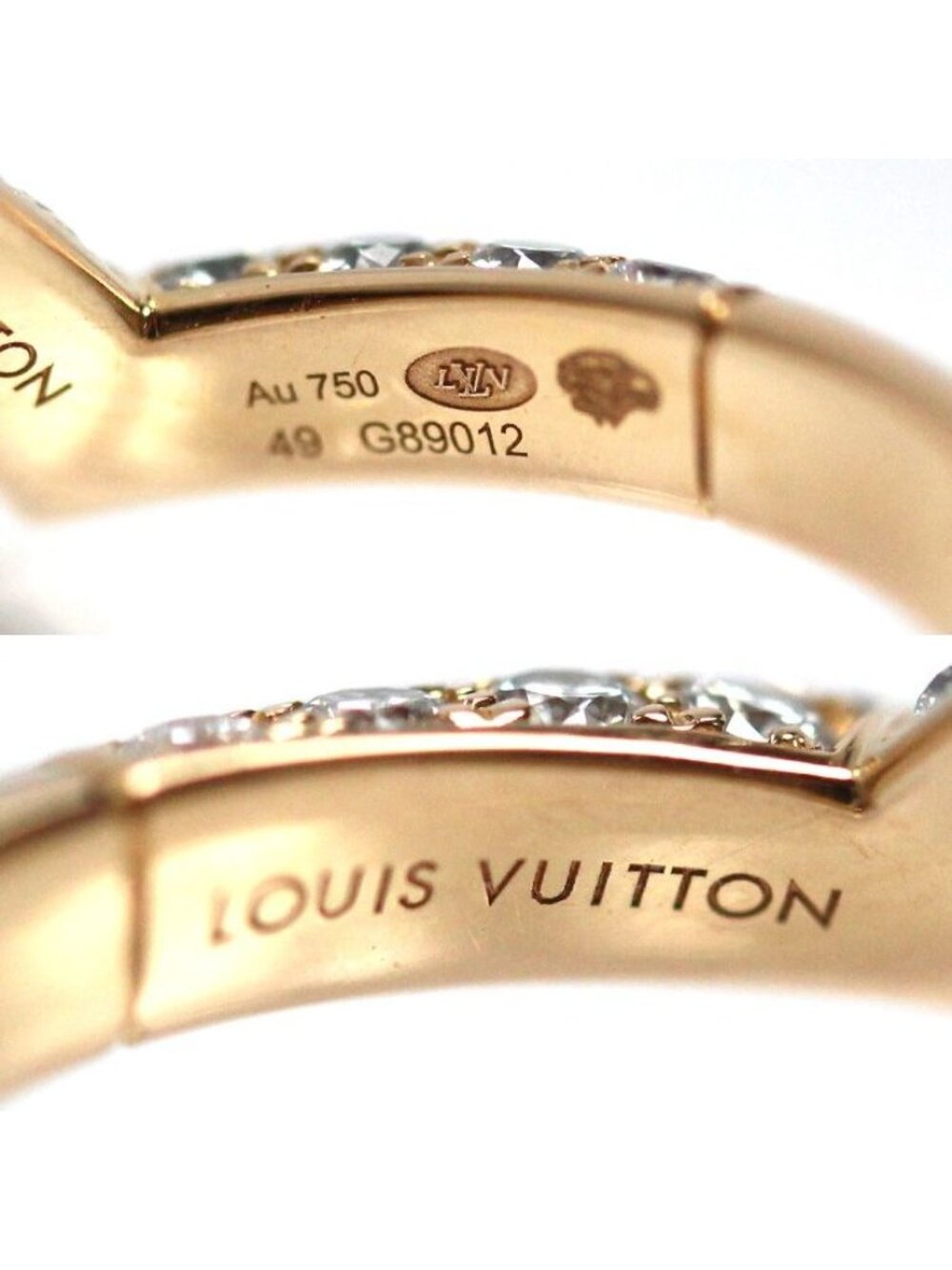 Louis Vuitton 18K Pink Gold Ring Diamond 49 - Picture 6 of 8